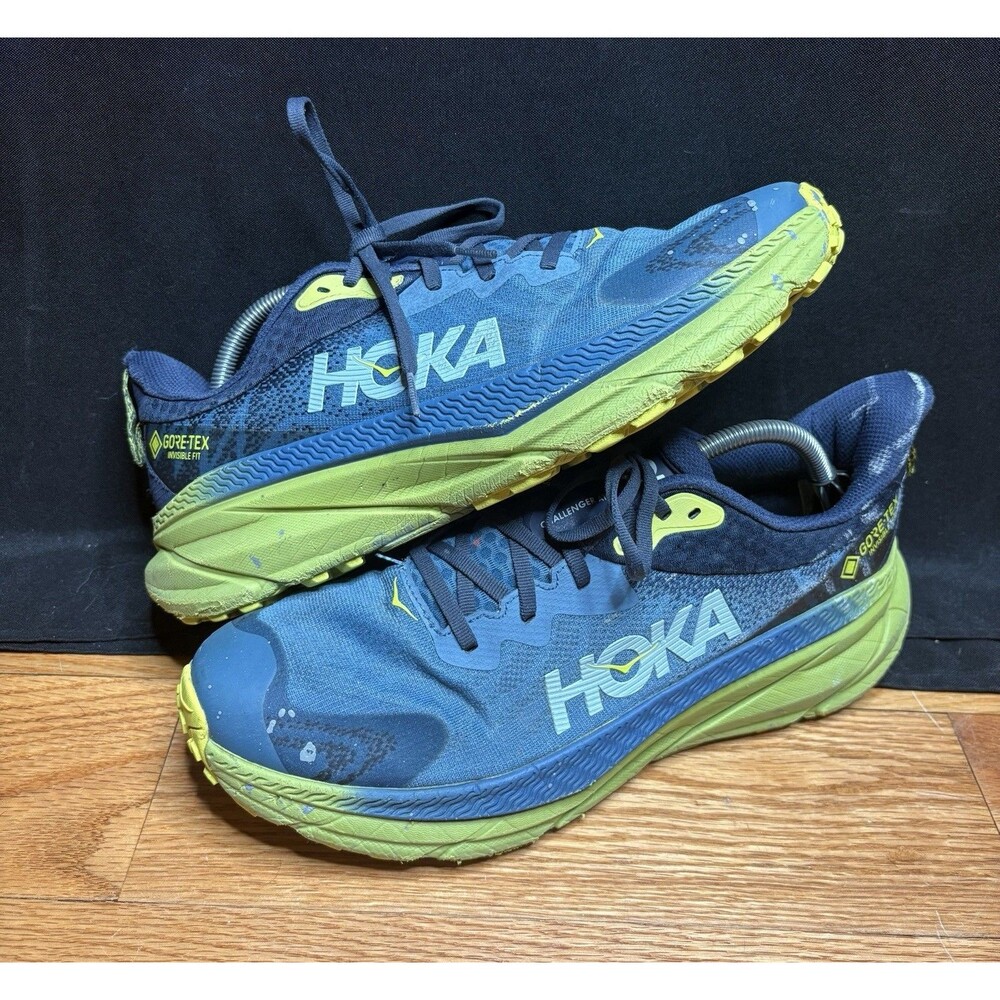 Hoka Challenger ATR 7 Trail Running Goretex Shoes Men 11D Stone Blue Athletic